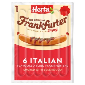 Herta Curry Flavoured Pork Frankfurter Hot Dogs