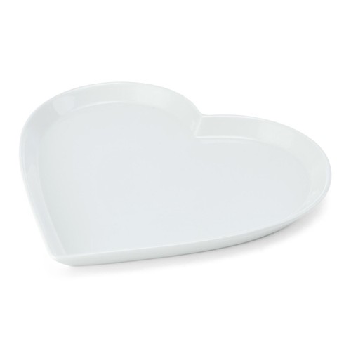 Mikasa Chalk Porcelain Heart Serving Platter, 30cm, Labelled