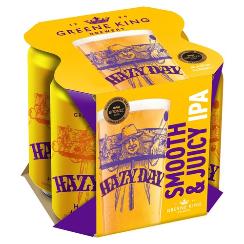 Greene King Hazy Day Hazy IPA 4.3% ABV Craft Beer Cans