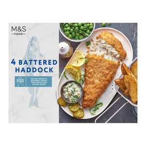 M&S 4 Breaded Haddock Fillets Frozen