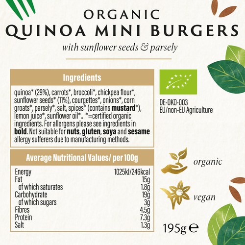 Biona Organic Quinoa Mini Burgers