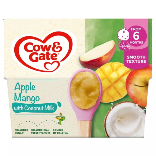 Cow & Gate Apple, Mango with Coconut Milk Baby Food Pot 6+ Months