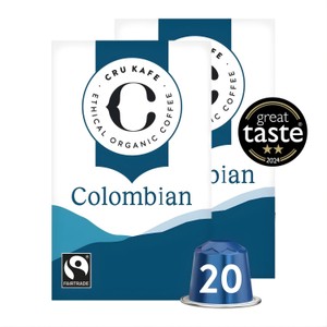 CRU Kafe Organic Fairtrade Colombian Pods 20s