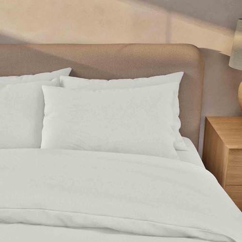 M&S Pure Brushed Cotton Pillowcases, White