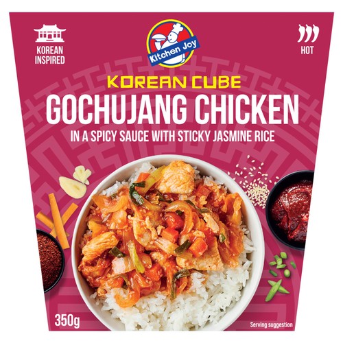 Kitchen Joy Gochujang Chicken in a Spicy sauce with Sticky Jasmine Rice