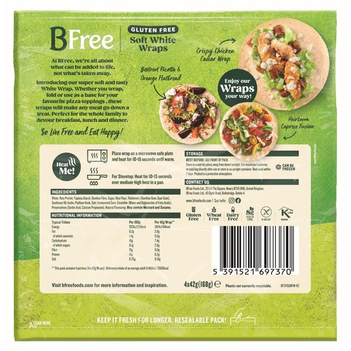 BFree Gluten Free Soft White Wraps