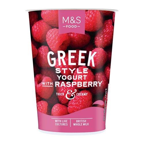 M&S Greek Style Yogurt With Raspberry