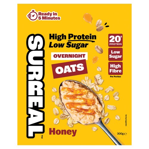 Surreal High Protein Low Sugar Honey Overnight Oats