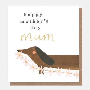 Caroline Gardner Sausage Dog Bunting Mother's Day Card