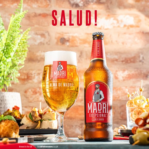 Madri Excepcional Premium Lager Beer Bottle 