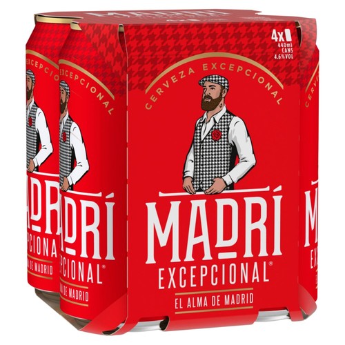 Madri Excepcional Premium Lager Beer Can