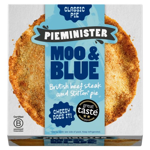 Pieminister Moo & Blue Pie with British Beef Steak & Stilton