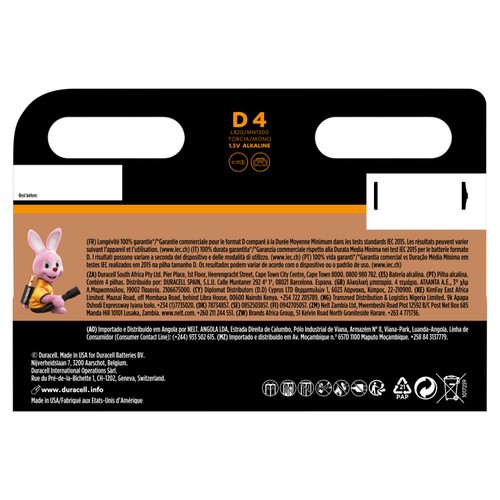 Duracell Plus 100% D Alkaline Batteries