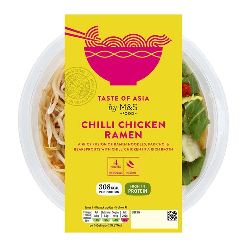 M&S Chilli Chicken Ramen Bowl - Taste of Asia