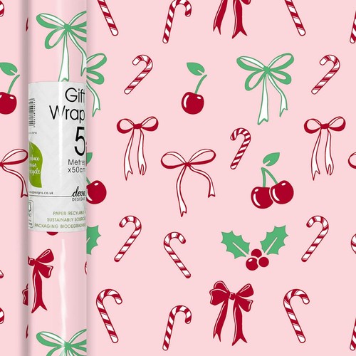 Candy Canes Christmas Rollwrap