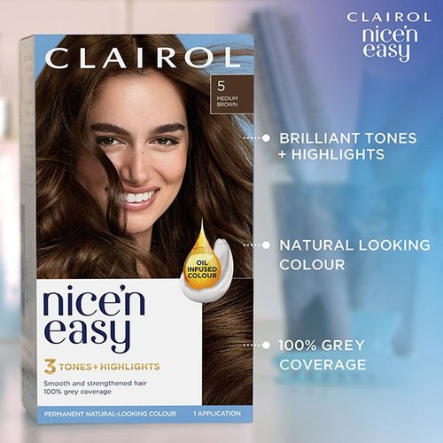 Clairol Nice'n Easy Creme Permanent Hair Dye 3.5BG Dark Burgundy Brown
