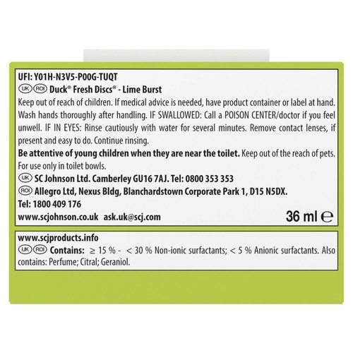 Duck Toilet Fresh Discs Holder Lime