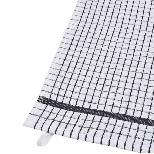 M&S Checked Terry Tea Towels, Dark Grey