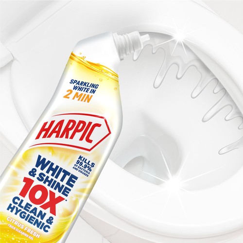 Harpic White & Shine Bleach Citrus Toilet Cleaner Gel