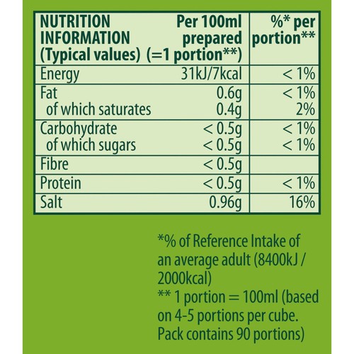 Knorr 20 Vegetable Stock Cubes