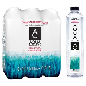 AQUA Carpatica Naturally Sparkling Mineral Water Low Sodium & Nitrates