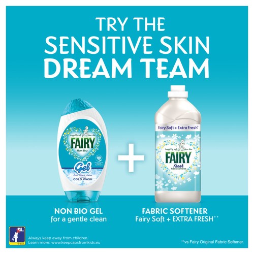 Fairy Non-Bio Washing Liquid Gel For Sensitive Skin 64 Washes   