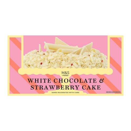 M&S White Chocolate & Strawberry Cake