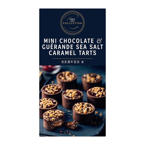 M&S Mini Chocolate & Guerande sea salt caramel tarts