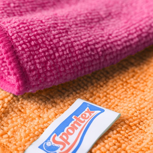 Spontex Microfibre Cloths All Purpose Kitchen and Bathroom Cleaner