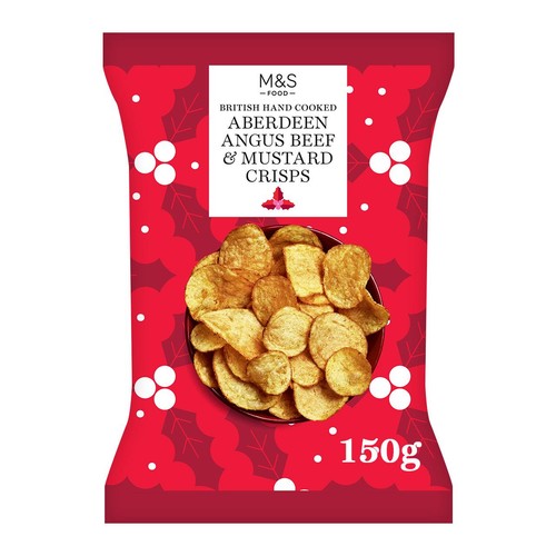 M&S British Hand Cooked Aberdeen Angus Beef & Mustard Crisps