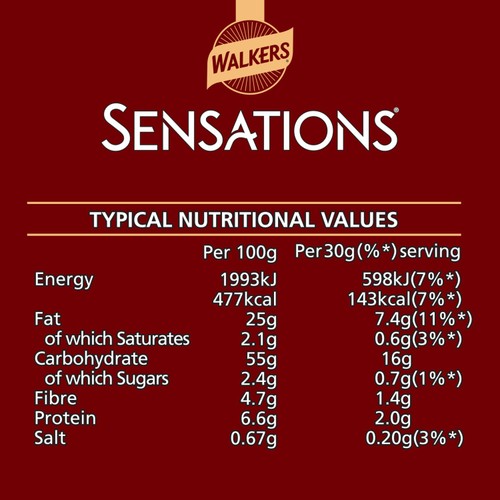 Walkers Sensations Honey Glazed Ham Sharing Bag Crisps