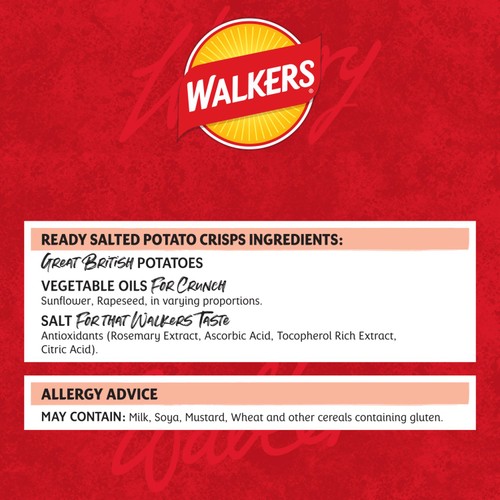 Walkers Ready Salted Multipack Crisps