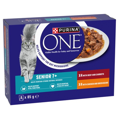 Purina One Senior 7+ Mini Fillets Chicken & Beef Wet Cat Food
