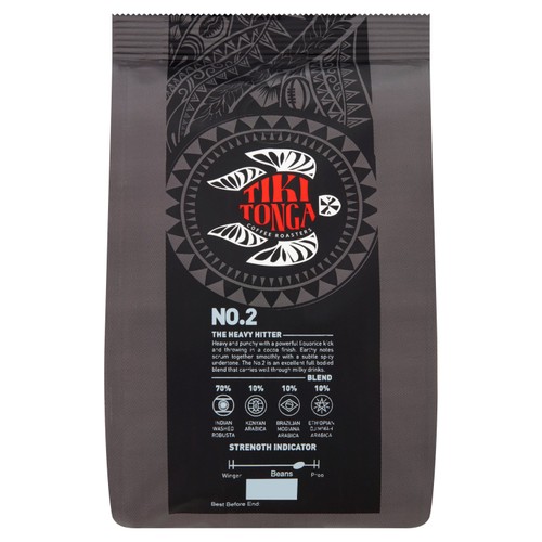 Tiki Tonga Blend No.2 Whole Coffee Beans, 227g Tiki Tonga Blend No.2 Whole Coffee Beans, 227g