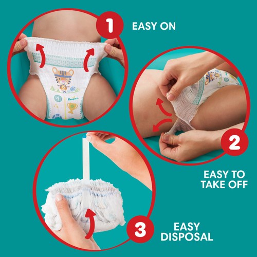 Pampers Baby-Dry Nappy Pants Size 5 12-17kg Jumbo Pack 