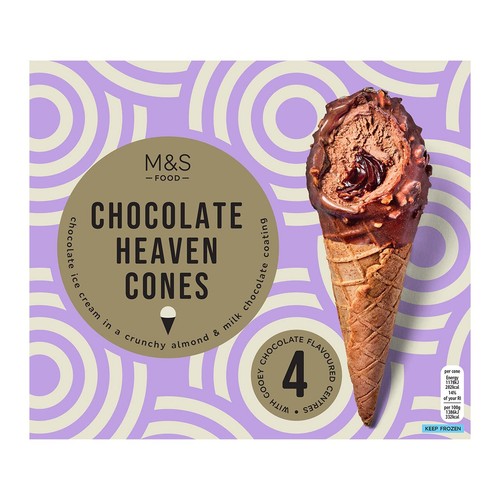 M&S 4 Chocolate Heaven Cones