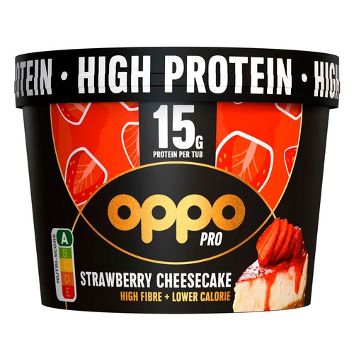 Oppo Pro High Protein Strawberry Cheesecake Ice Cream Tub