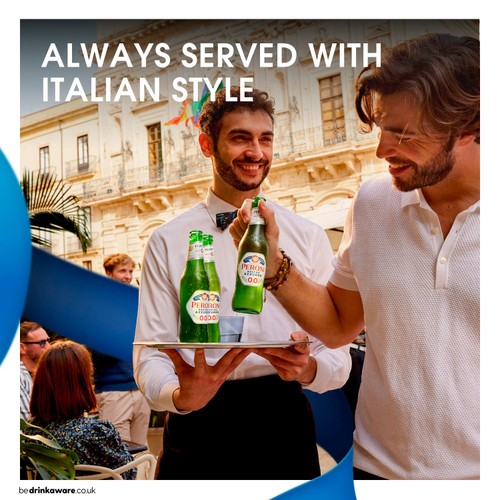 Peroni Nastro Azzurro 0% Alcohol-Free Beer Lager Bottles