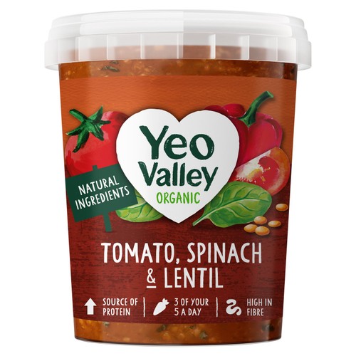 Yeo Valley Organic Tomato, Spinach & Lentil Soup