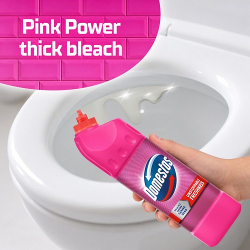 Domestos Thick Bleach Pink Power 