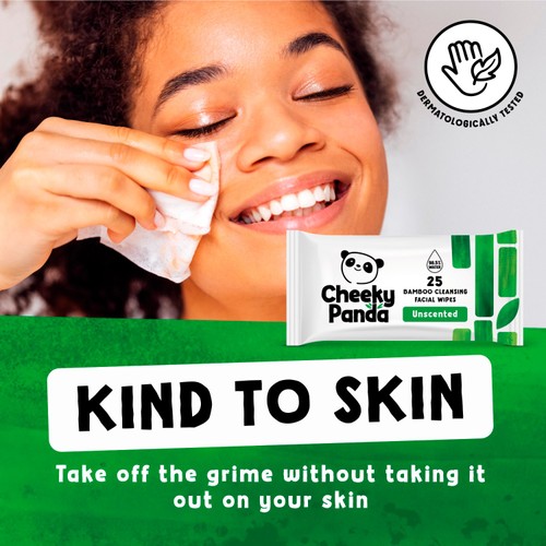 The Cheeky Panda Bamboo Facial Cleansing Wipes Unscented