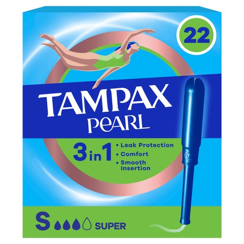 Tampax Pearl Tampons Super 22 Count