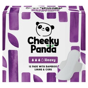 Cheeky Panda Heavy Period Pads with Biodegradable Bamboo Lining and Core