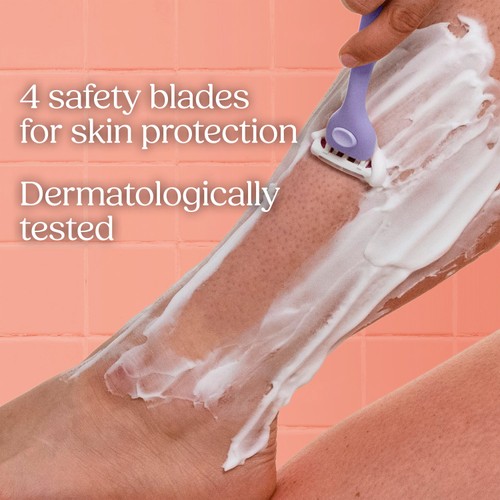Wilkinson Sword Intuition Quattro Sensitive Women's Razor & 5 Blade Refills