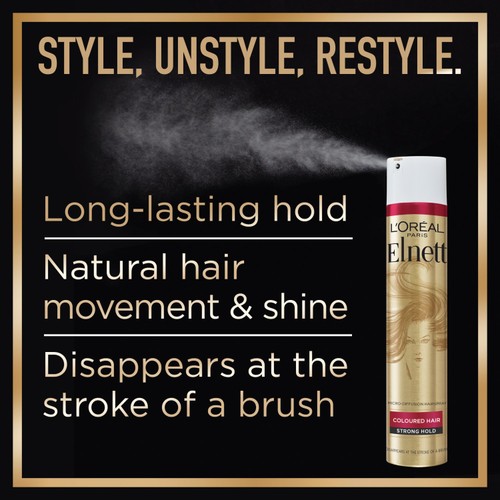 L'Oreal Elnett Hairspray Shine Dull Hair Strong Hold