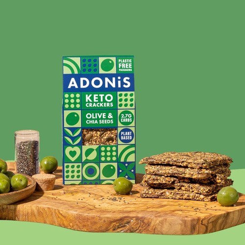 ADONiS Olive & Chia Seed Keto Cracker