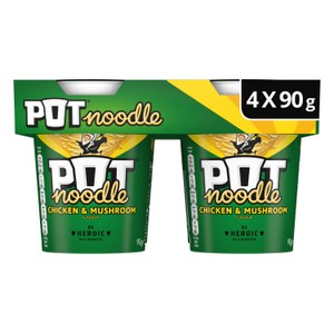 Pot Noodle Chicken & Mushroom Instant Noodles Multipack 4x90g