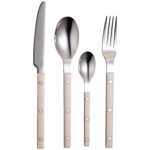 M&S Rivet Cutlery Set, Cream