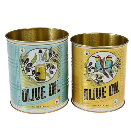 Rex London Medium Storage Tins Olive Oil