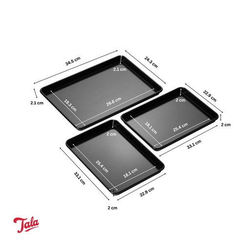Tala 3 Non-stick Baking and Oven Trays, 